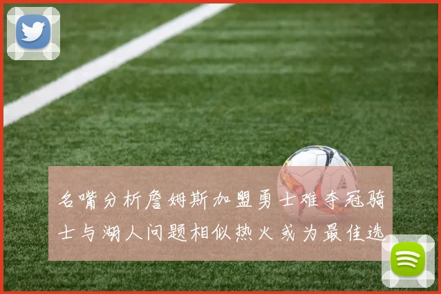名嘴分析詹姆斯加盟勇士难夺冠骑士与湖人问题相似热火或为最佳选择